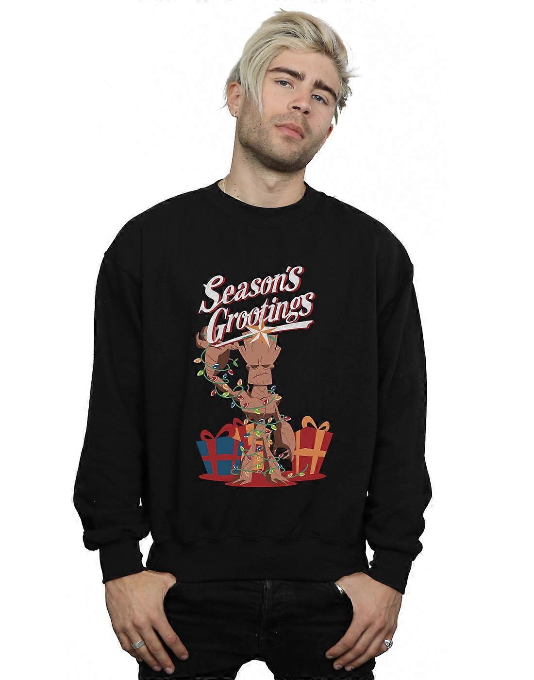 Marvel Men's Marvel Comics Groot Season's Grootings Sweatshirt