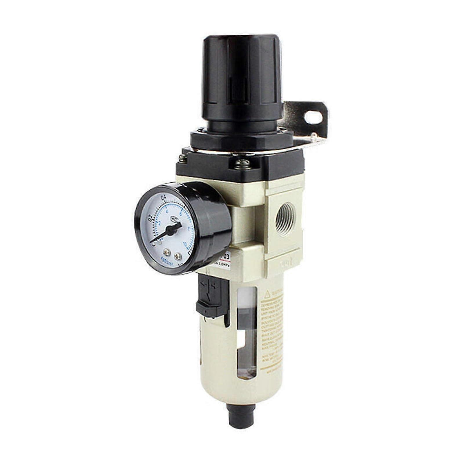 AW400004 Pneumatic Pressure Regulator with Air Filter, Precise Control, Durable Metal Construction