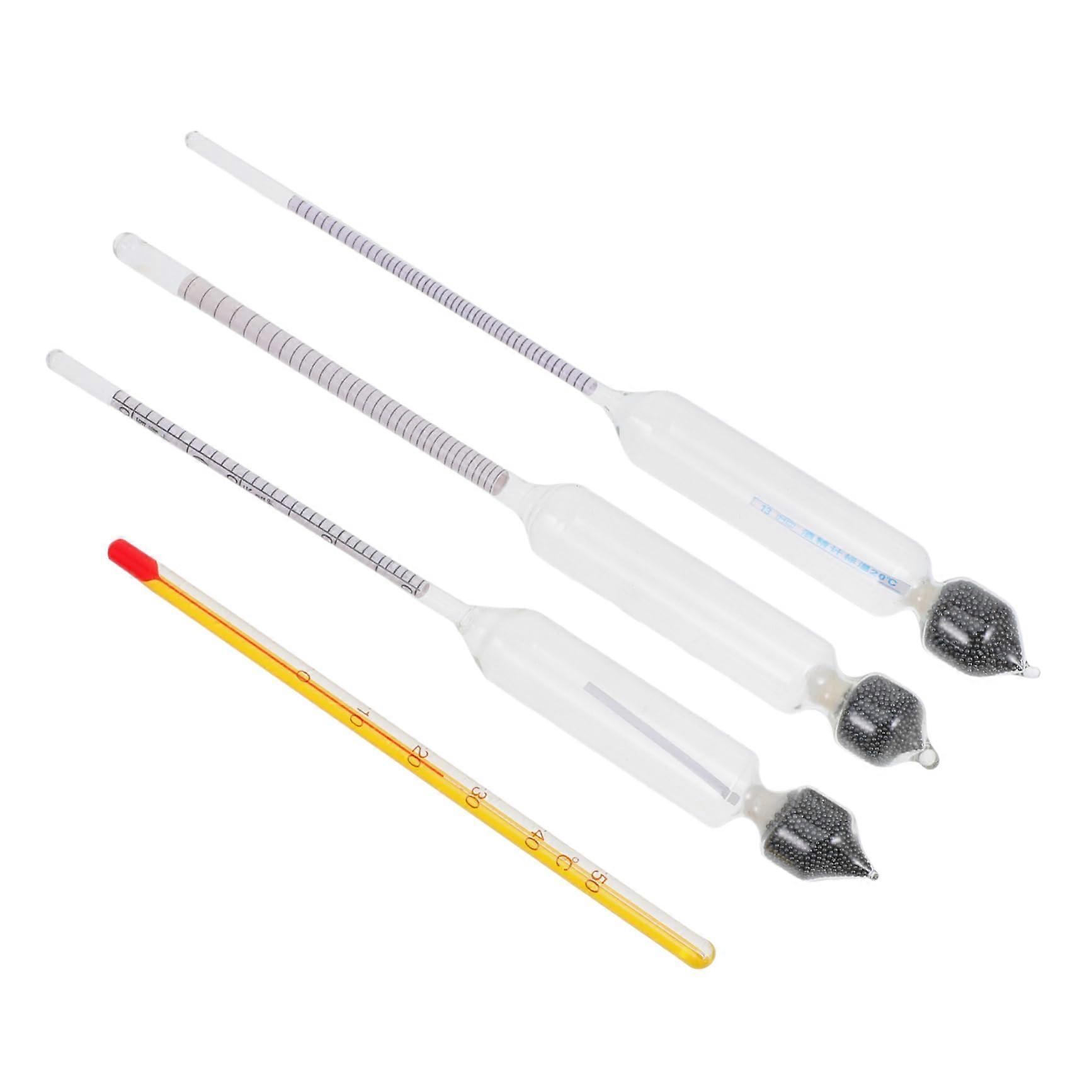 3pcs Triple Scale Alcohol Hydrometer for Wine and Spirits, Easy Read Reusable Glass Design