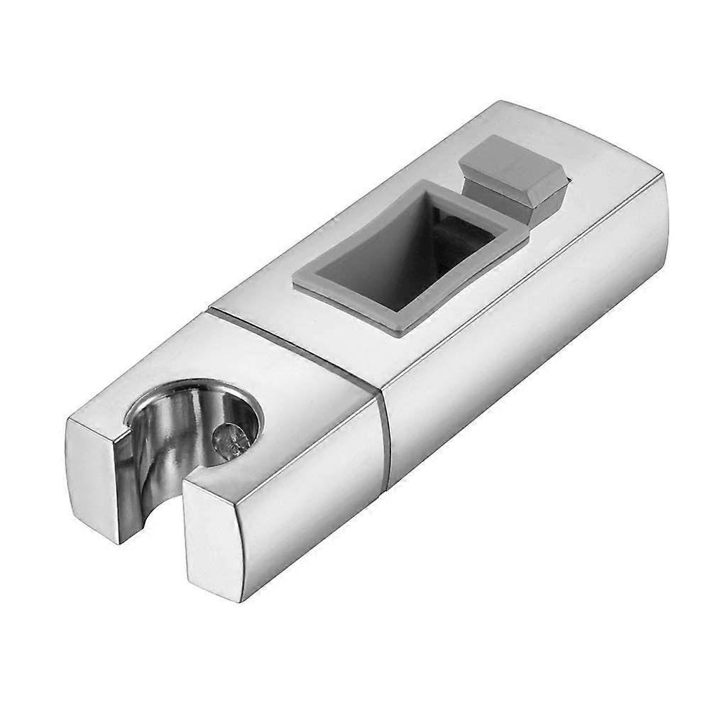 Adjustable Wall Mounted Shower Head Holder with 360° Rotation Chrome ABS Handheld Bracket