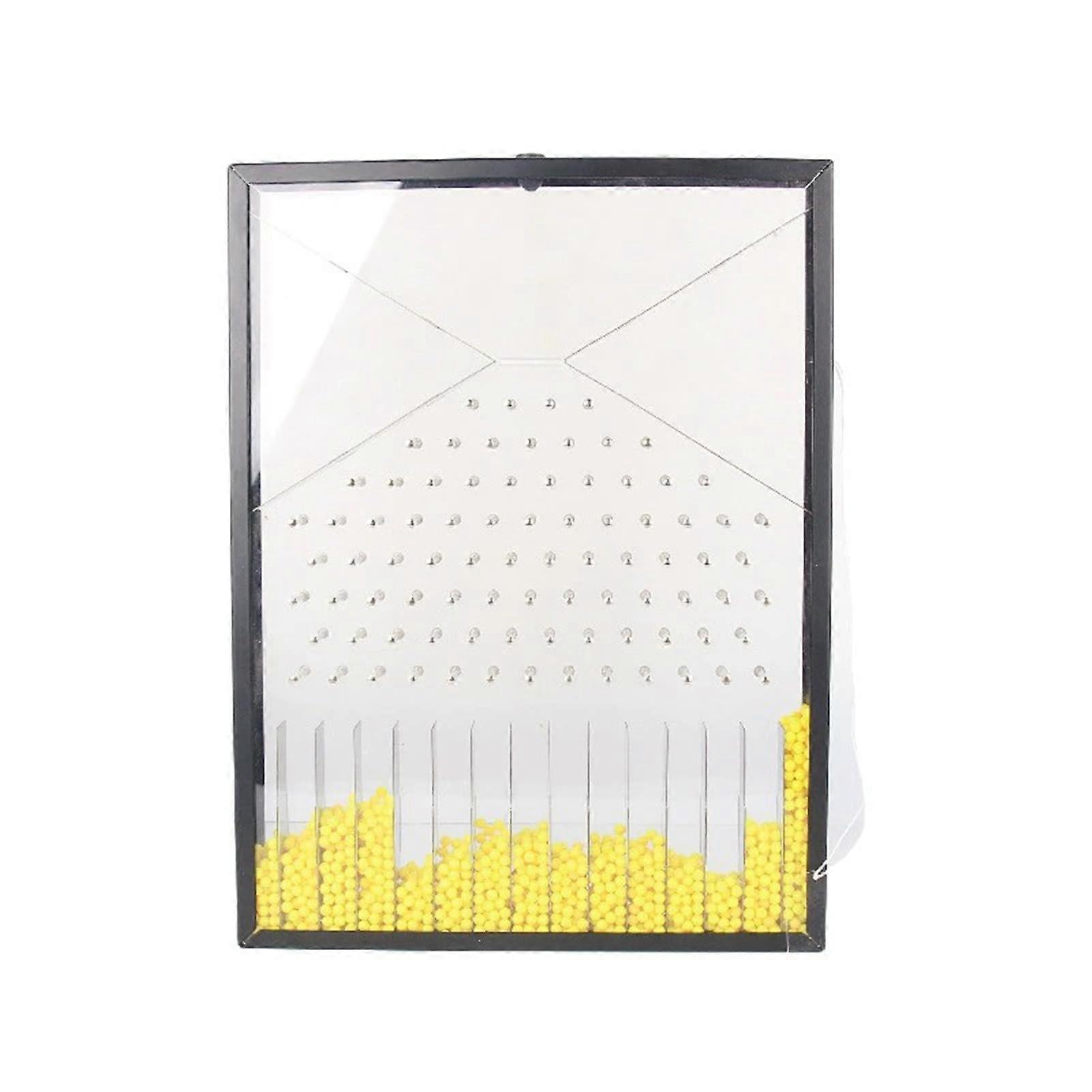 Galton Board Physics Teaching Tool with Visual Bell Curve Display for Probability Distribution