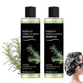 Rosemary Keratin Shampoo 2pcs for Damaged Hair Growth, Deep Cleansing and Scalp Refresh