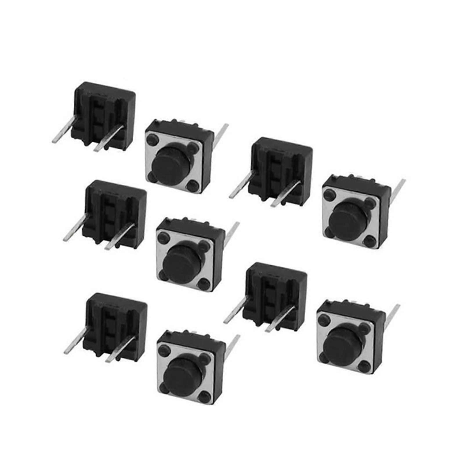 40pcs 6x6mm Tactile Push Button Switch Momentary DIP 5V Waterproof Durable Alloy