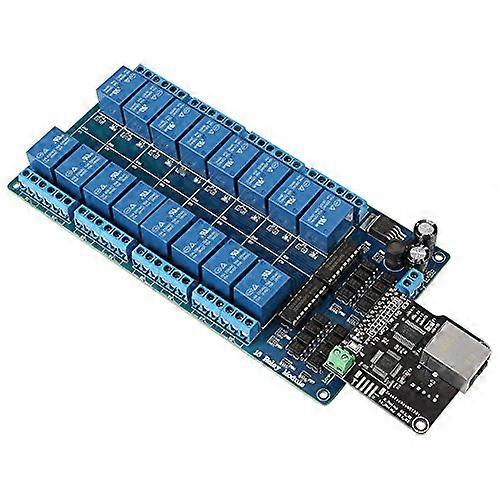 Ethernet Relay Controller with 16Channel LAN WAN Access RJ45 Web Server Control Module