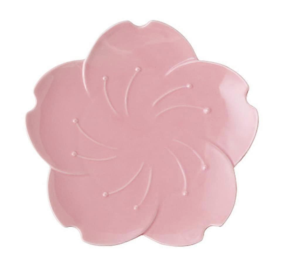 Pink Ceramic Dinner Plate 8 Inch Microwave and Dishwasher Safe ChipResistant Design