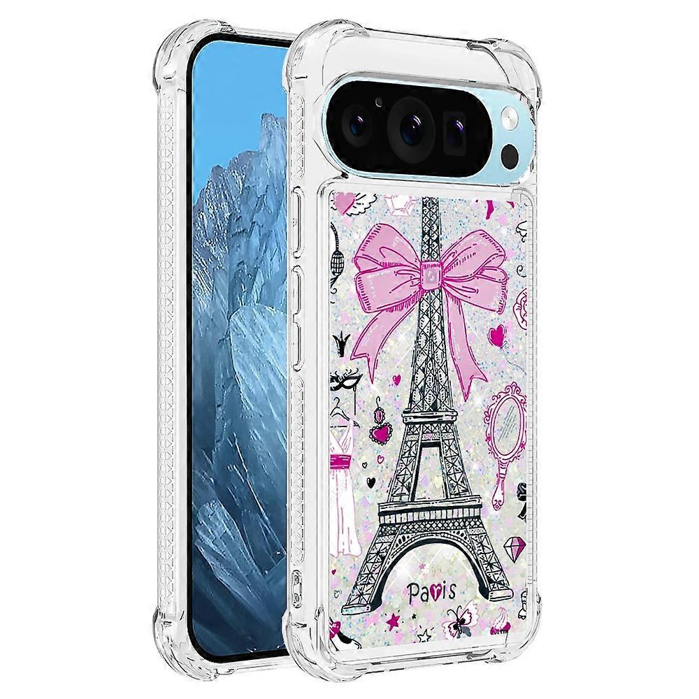 For Google Pixel 9 Pro XL TPU Case with Quicksand and Pattern Printed