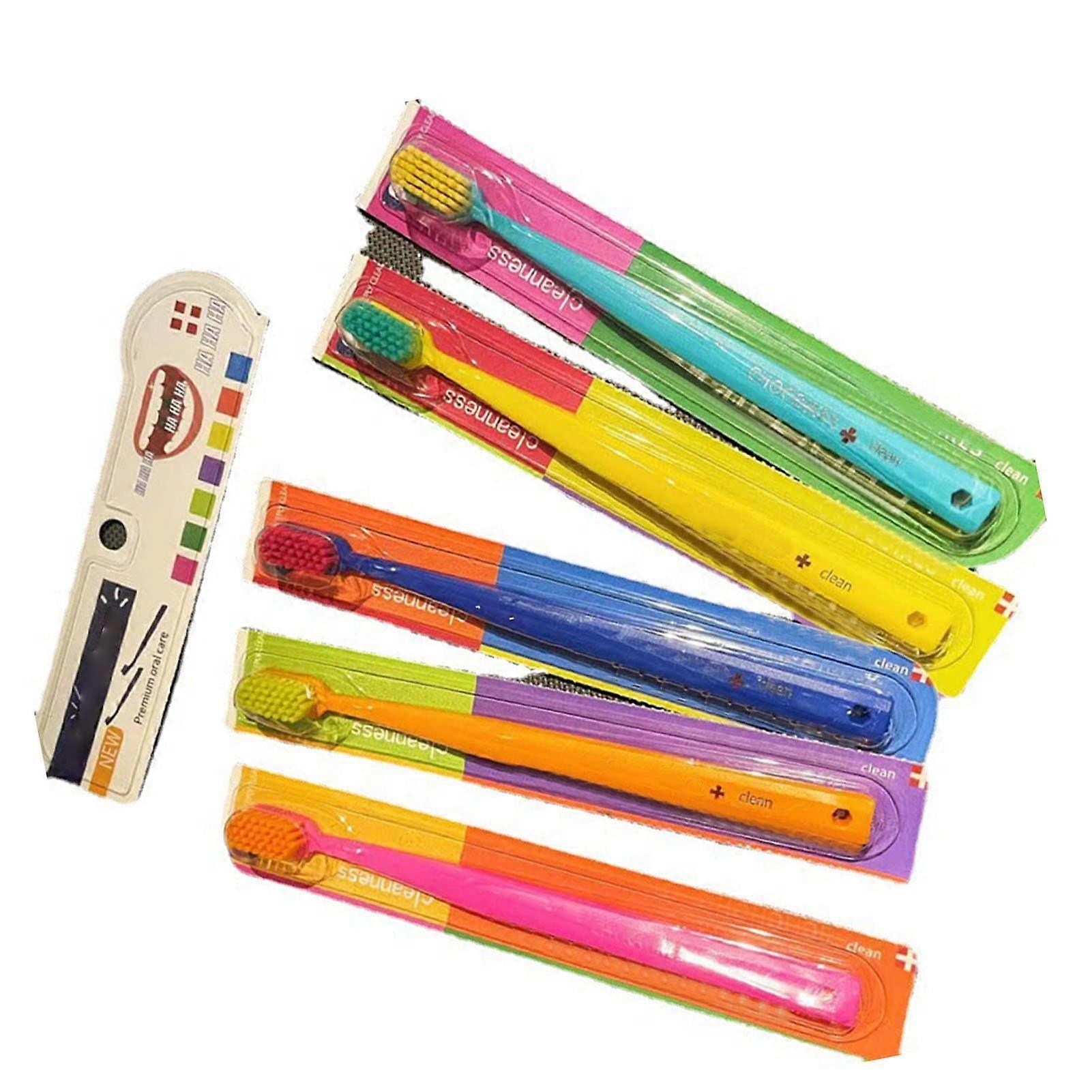 10 Pack Soft Bristle Toothbrush for Sensitive Teeth with Ergonomic Octagonal Grip and Compact Head