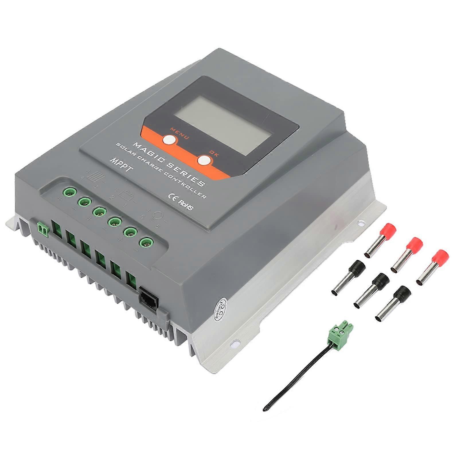 MPPT Solar Charge Controller 12V 24V with LCD Display, 99% Efficiency, Temperature Compensated for OffGrid Systems