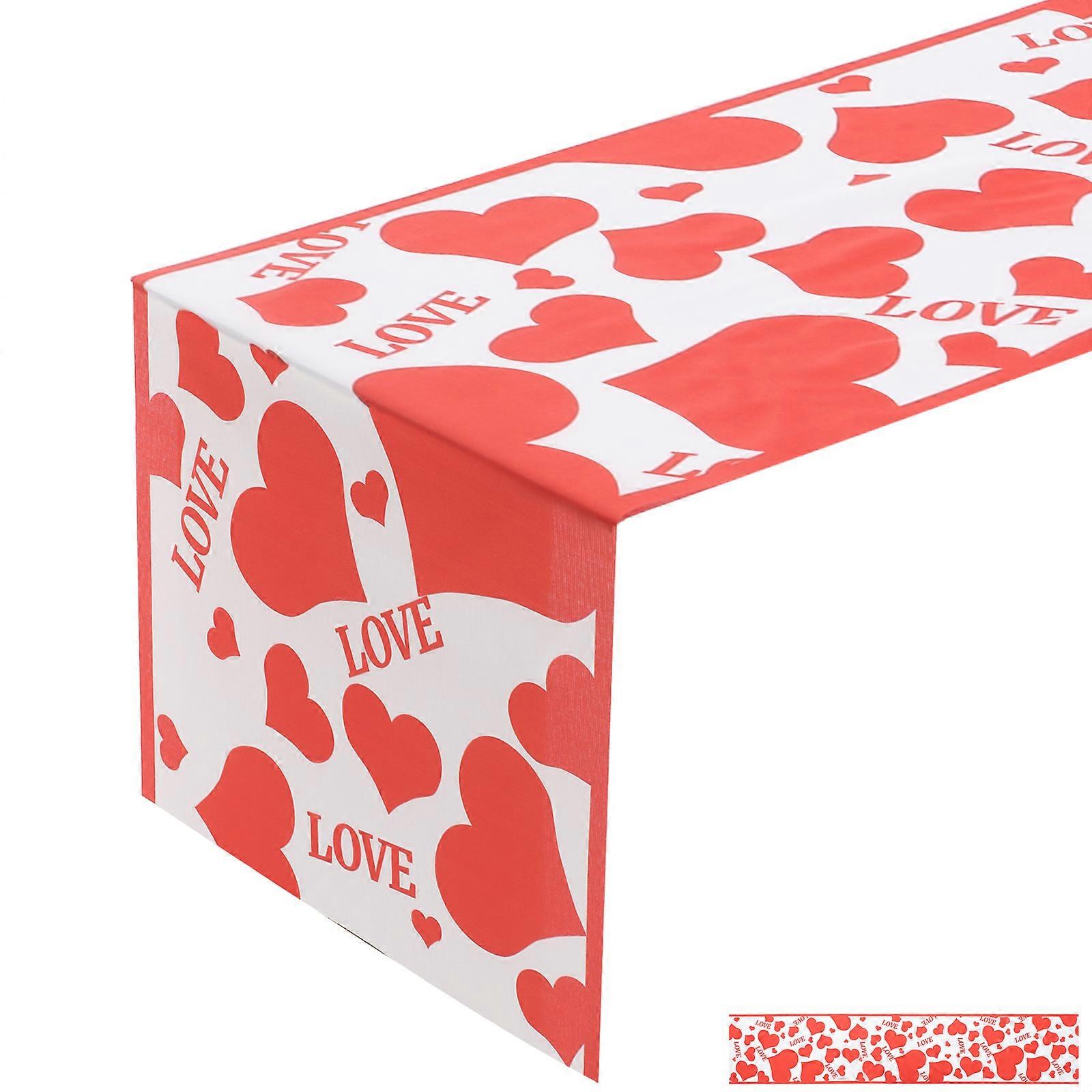 Valentine Table Runner Decorative Tablecloth for Dining Use
