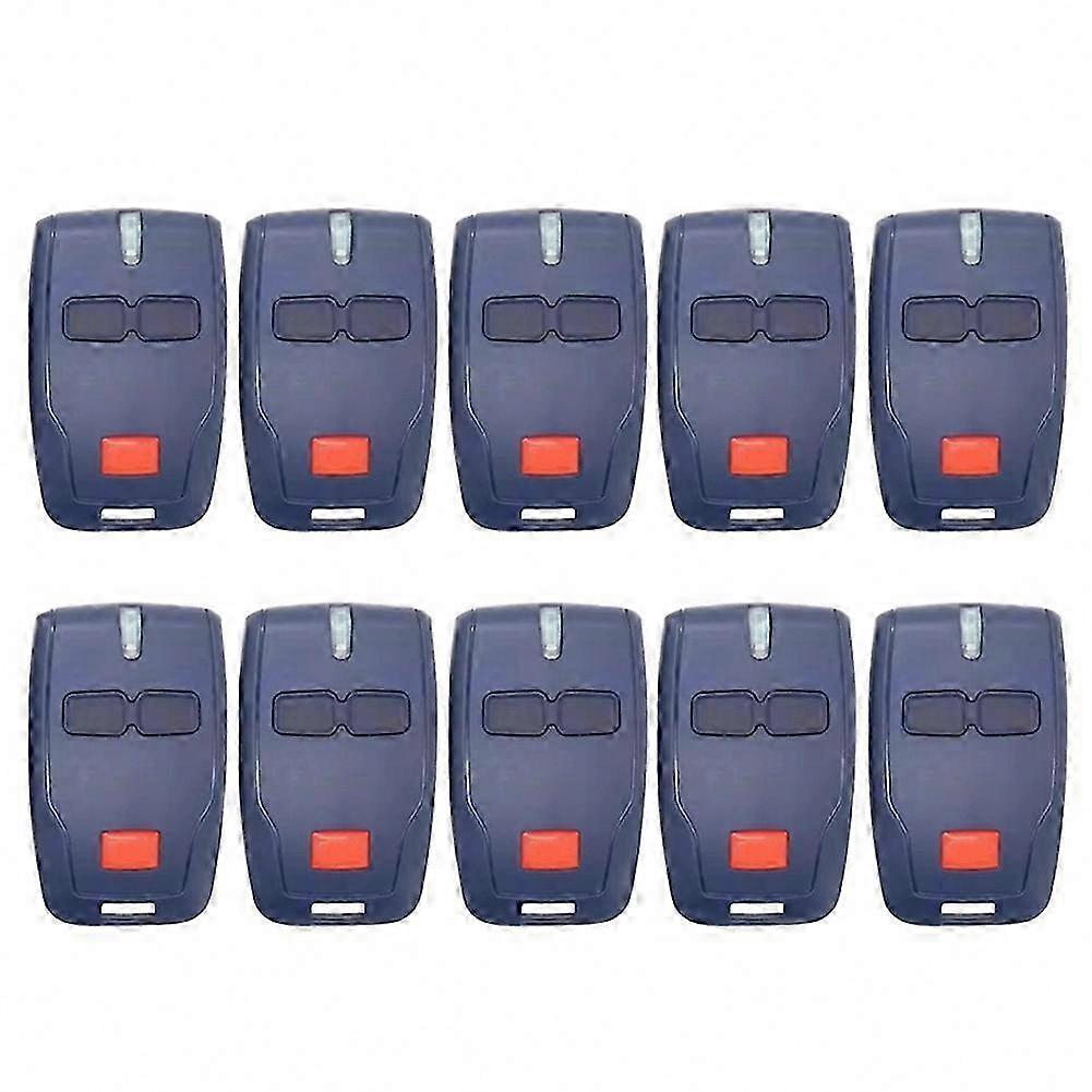 10pcs 433MHz Rolling Code Remote Control for Garage Door/Gate, 2 Button Replacement