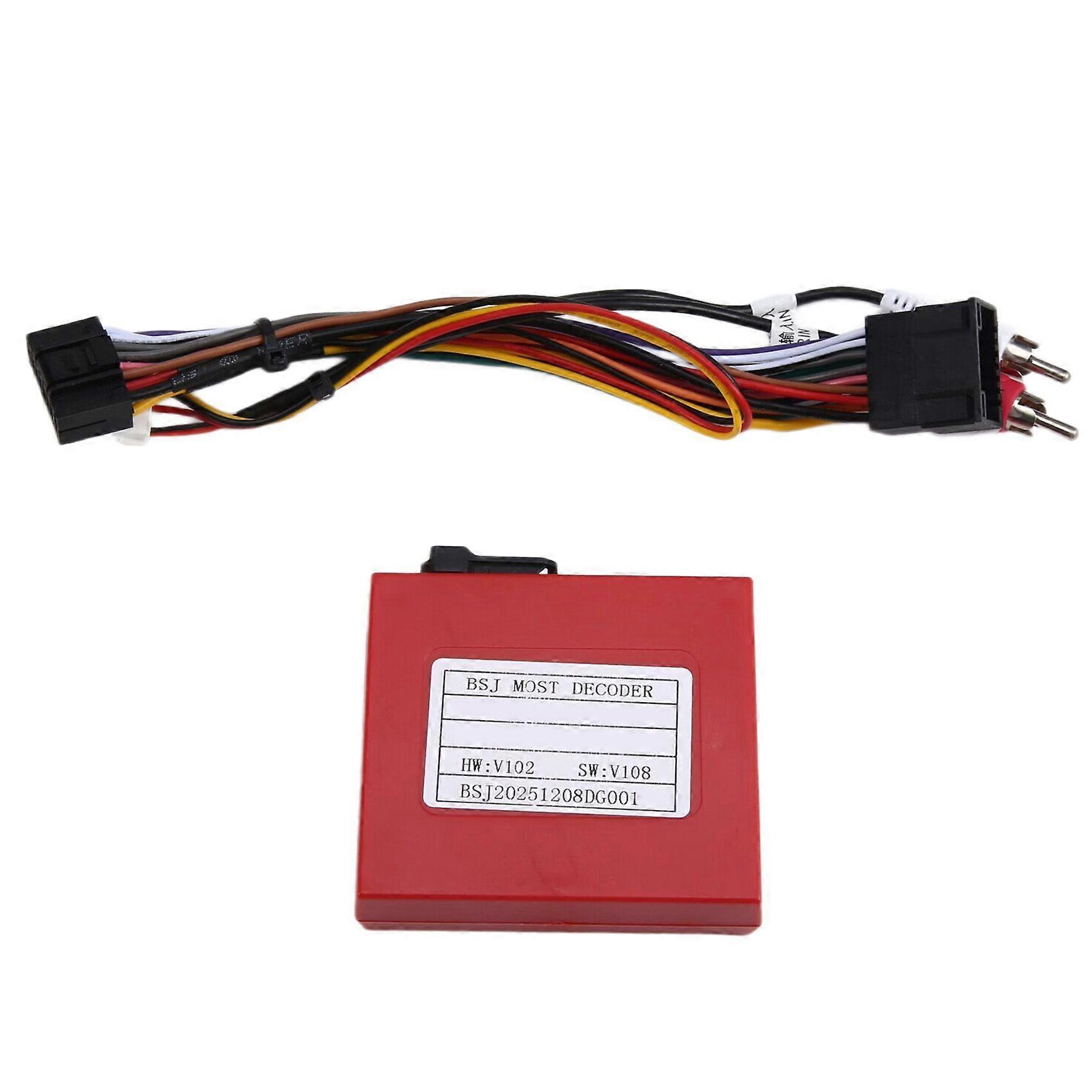 Car Most Aux Optical Fiber Decoder Box Amplifier Decoding Adapter for Benz ML.GL.R CLS 2004-2015