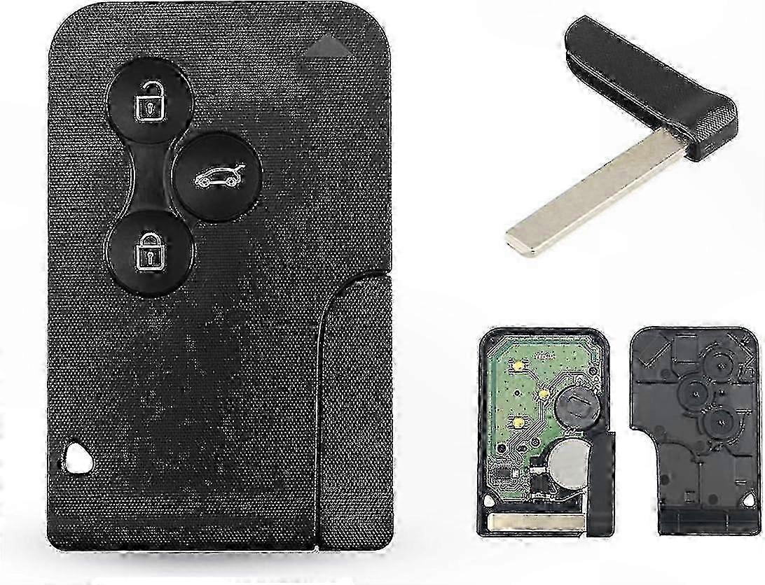 3-Button Key Shell Remote for Renault Vehicles 433MHz PCF7947-Compatible Replacement