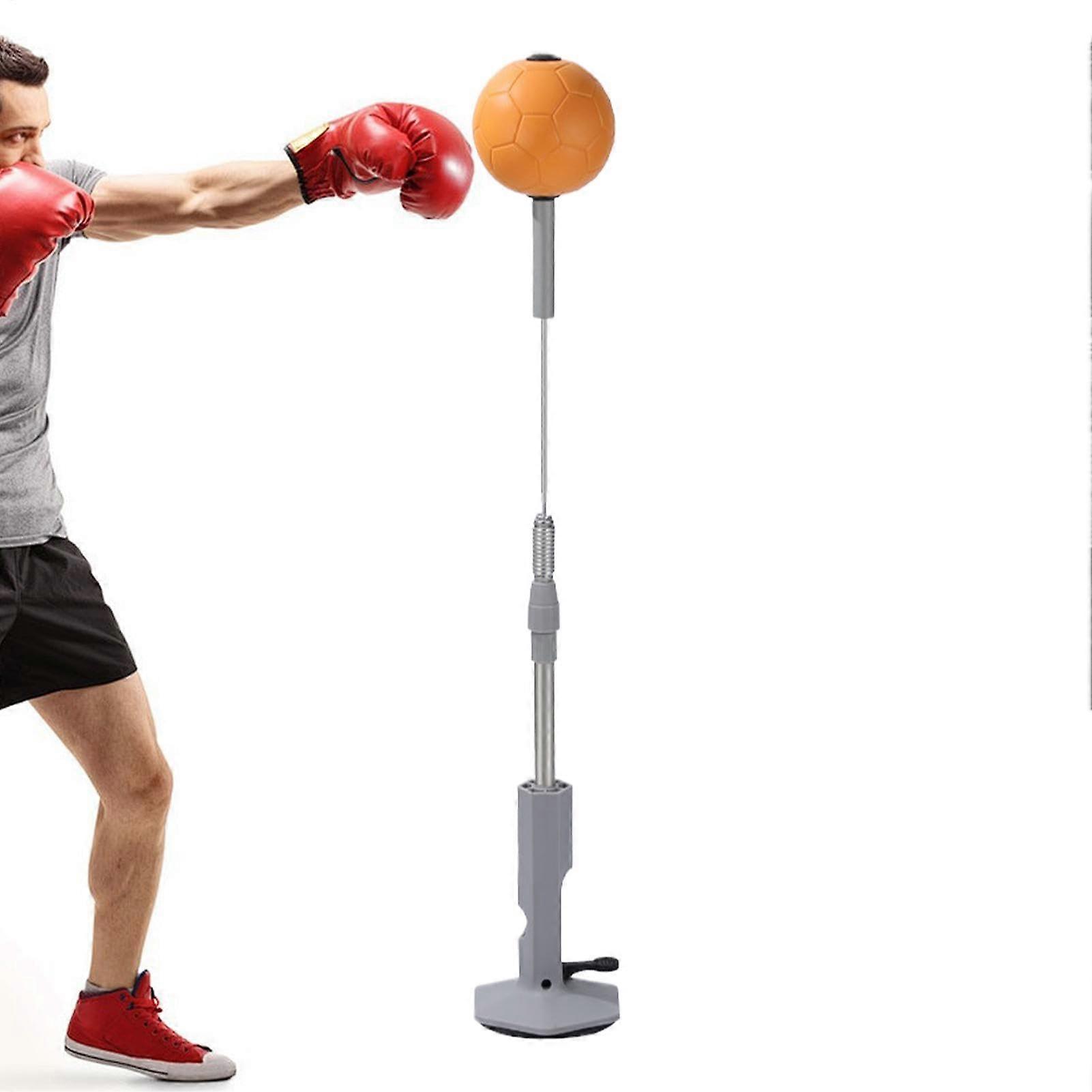 Speed Punching Bag with Stand, Adjustable Height and Stable Suction Base for Kids Training
