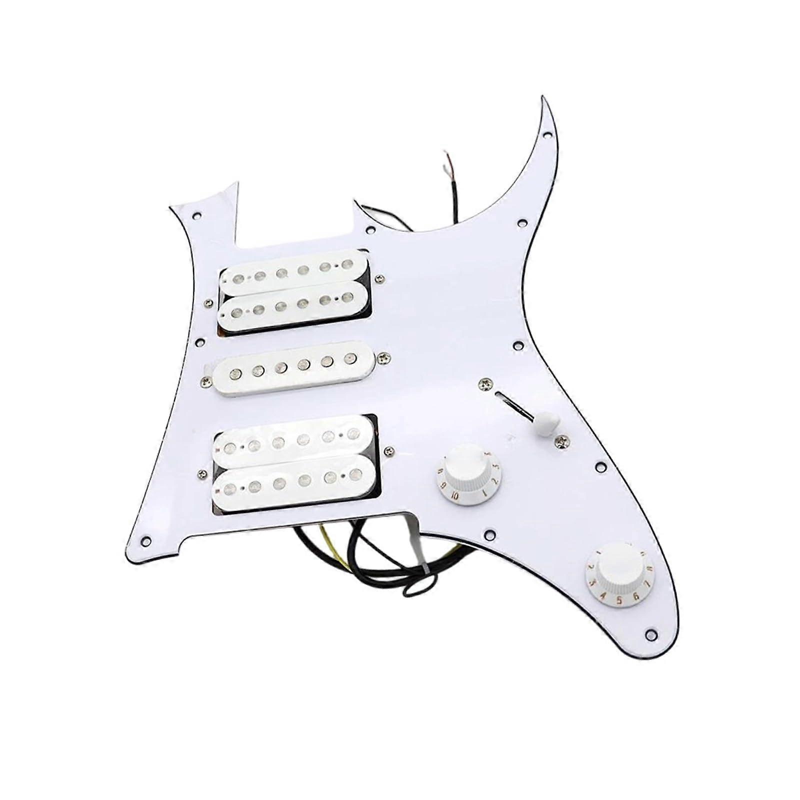 White Electric Guitar Pickguard Replacement, ScratchResistant SingleLayer Design, Universal Guitar Fit