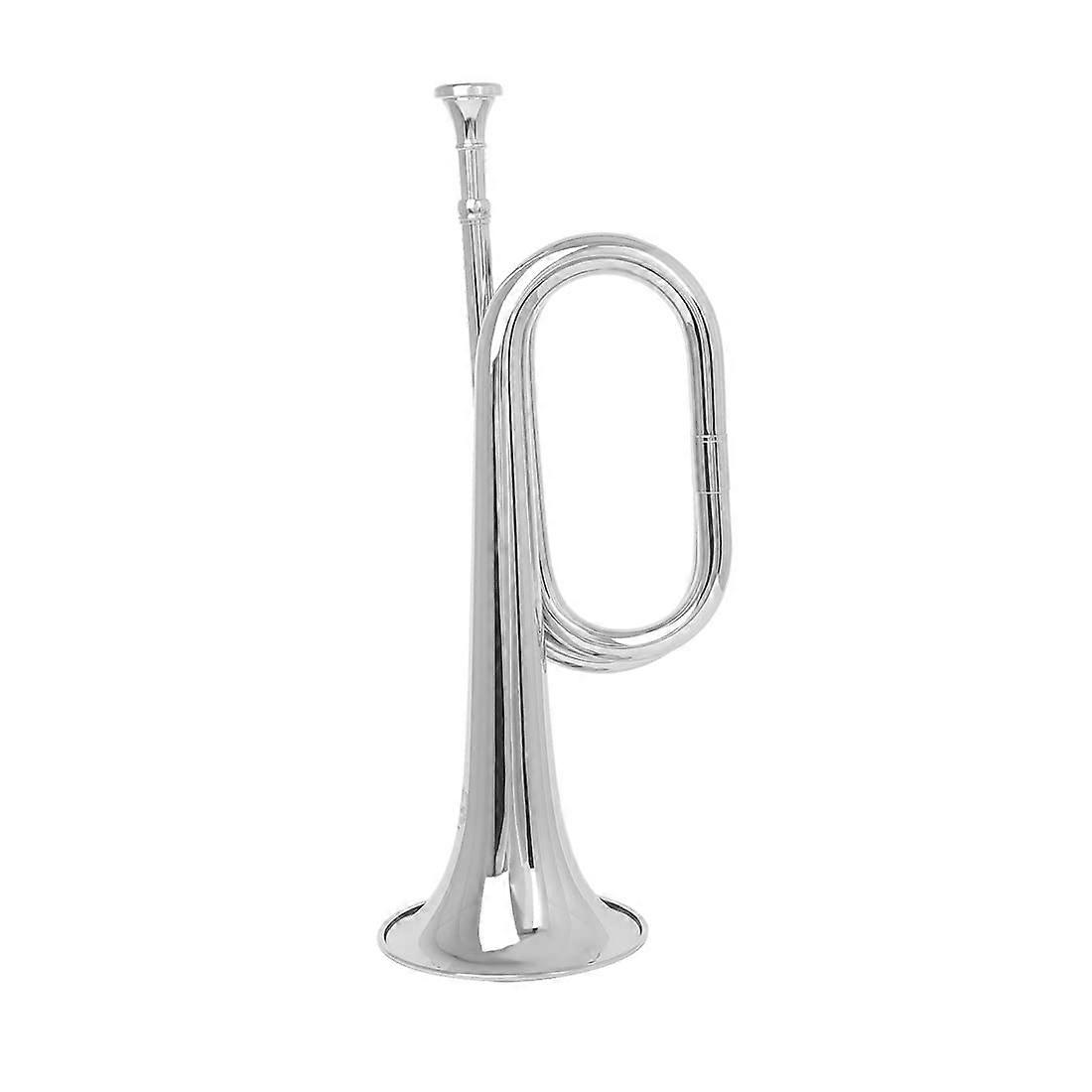 Brass Bugle for Beginners with Mouthpiece, Durable Brass Construction, Lightweight Student Design