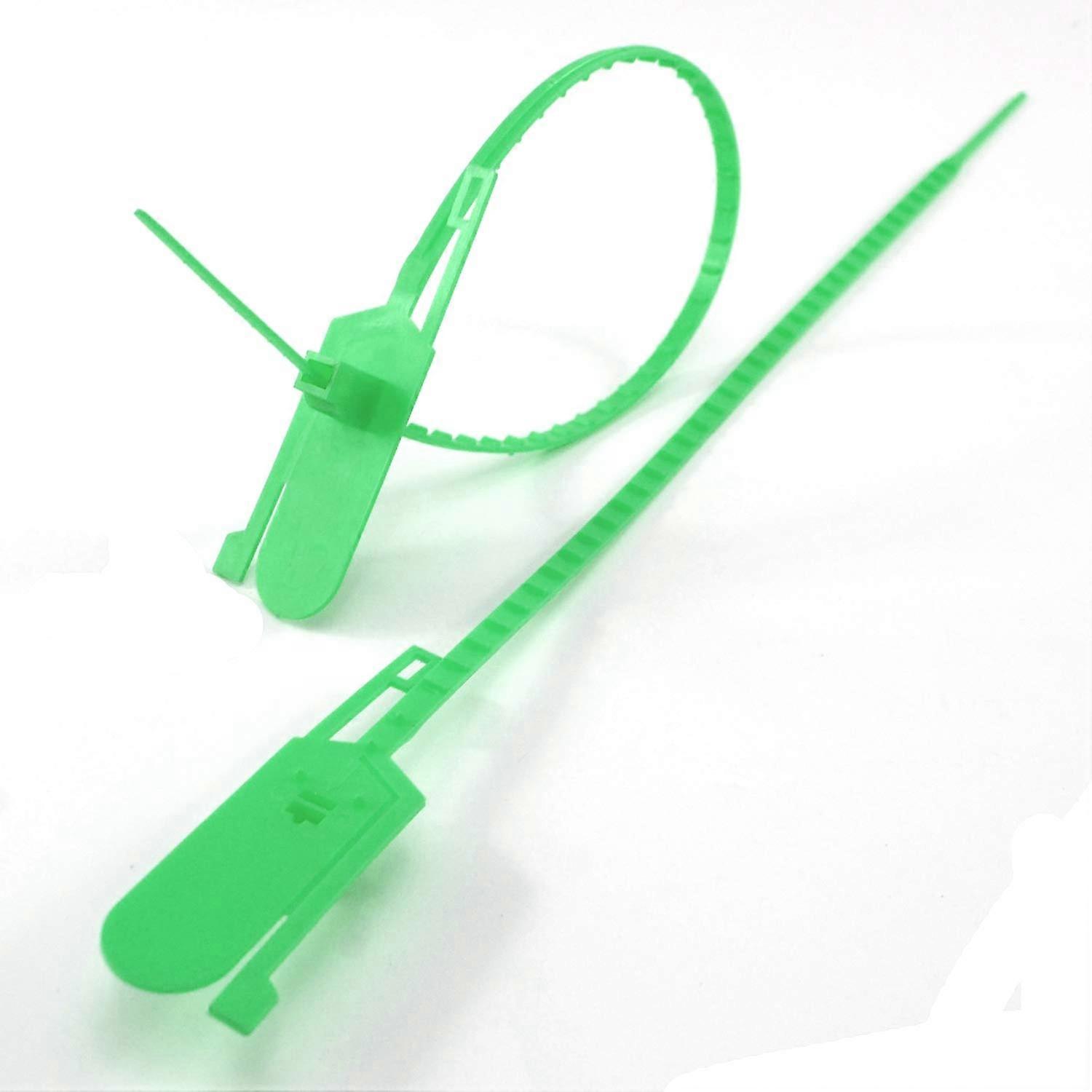 Cable Ties Green Reusable Numbered Security Seals for Luggage with SelfLocking Outdoor Use
