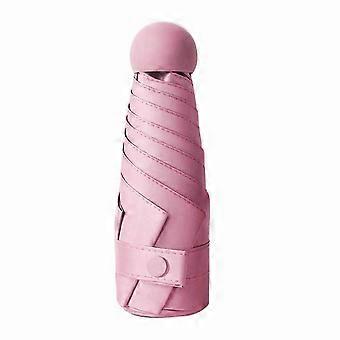 Portable Capsule Umbrella, Five-Fold Mini 285g, 90cm Diameter, Outdoor Sun Rain Dual-Use Umbrella