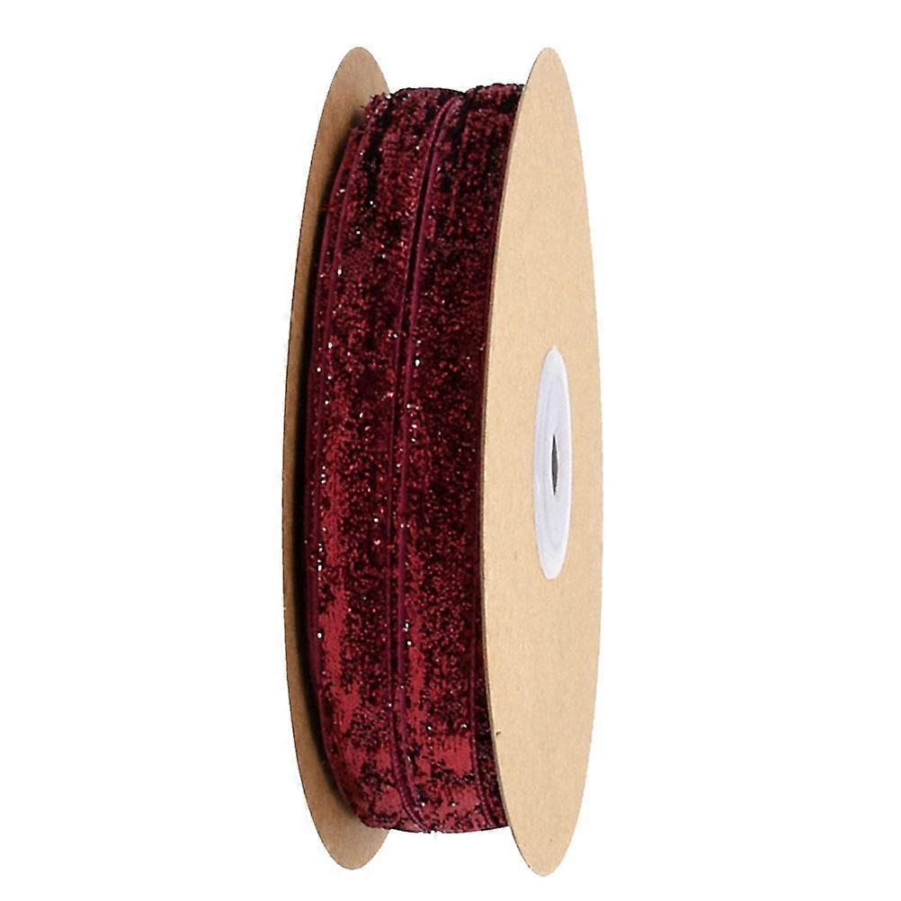 Decorative Flocking Ribbon Gift Wrapping Band for Wrapping 1 Roll
