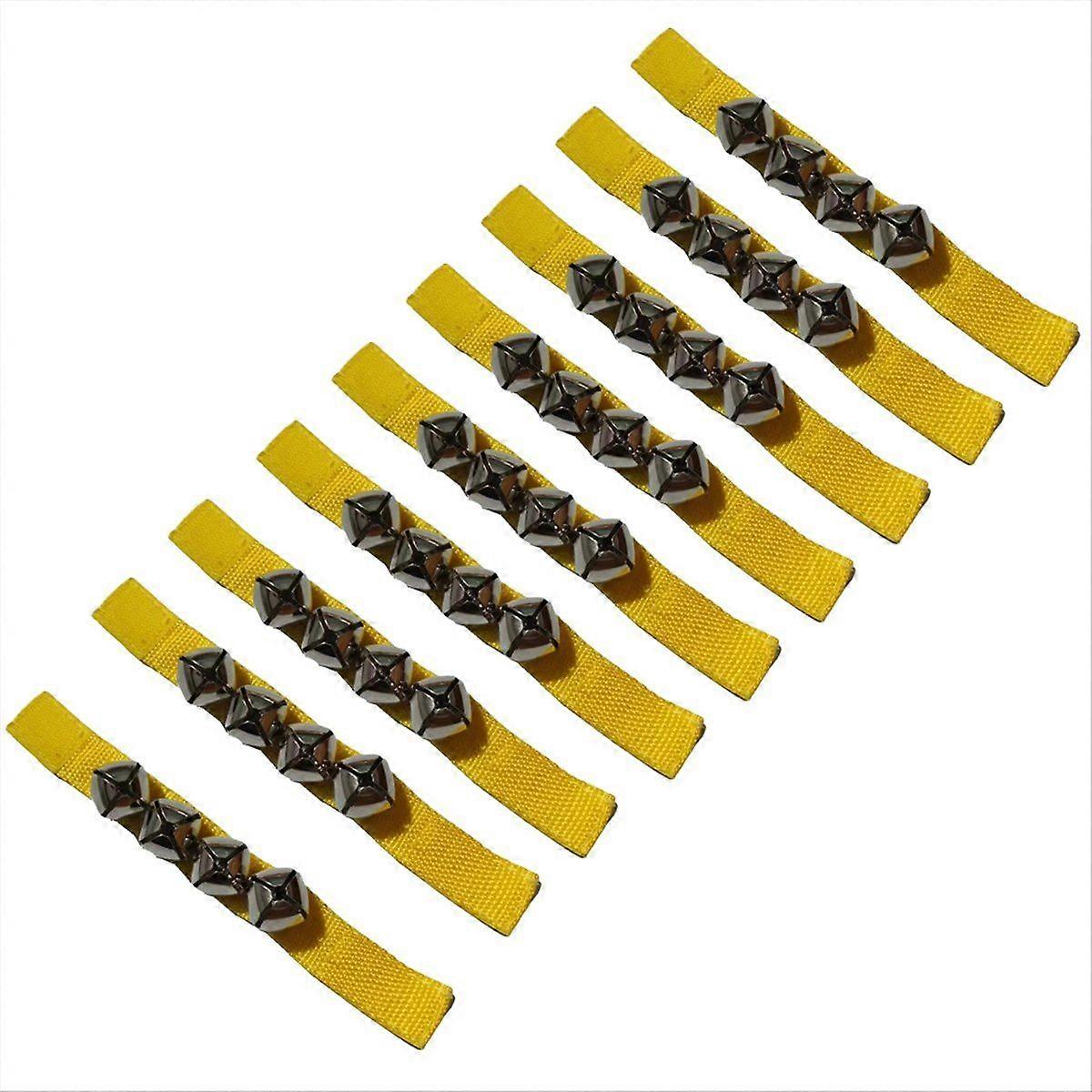 Bright Yellow 10Pcs Orff Handbell, Multi-Faceted Ability Development Handbell, Dance Performance Instrument
