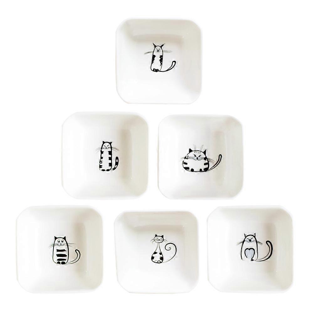 Dipping Trays For Sauce Wind Square Dipping Sauce Dish 6Pcs