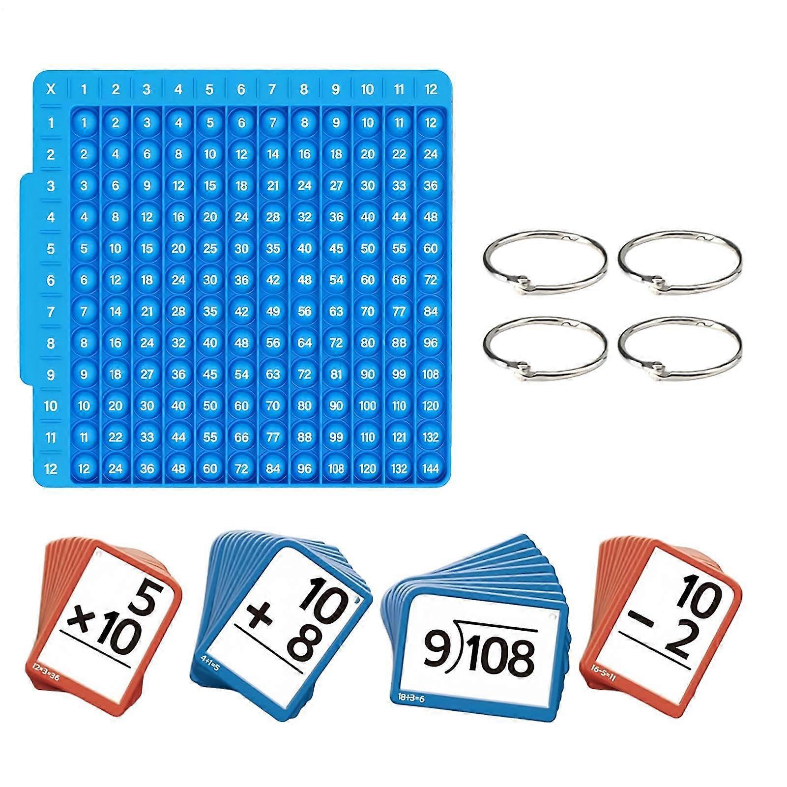 Math Flash Cards for Kids Ages 16, Interactive Silicone Arithmetic Practice Set, Early Learning Preschool Math Toys