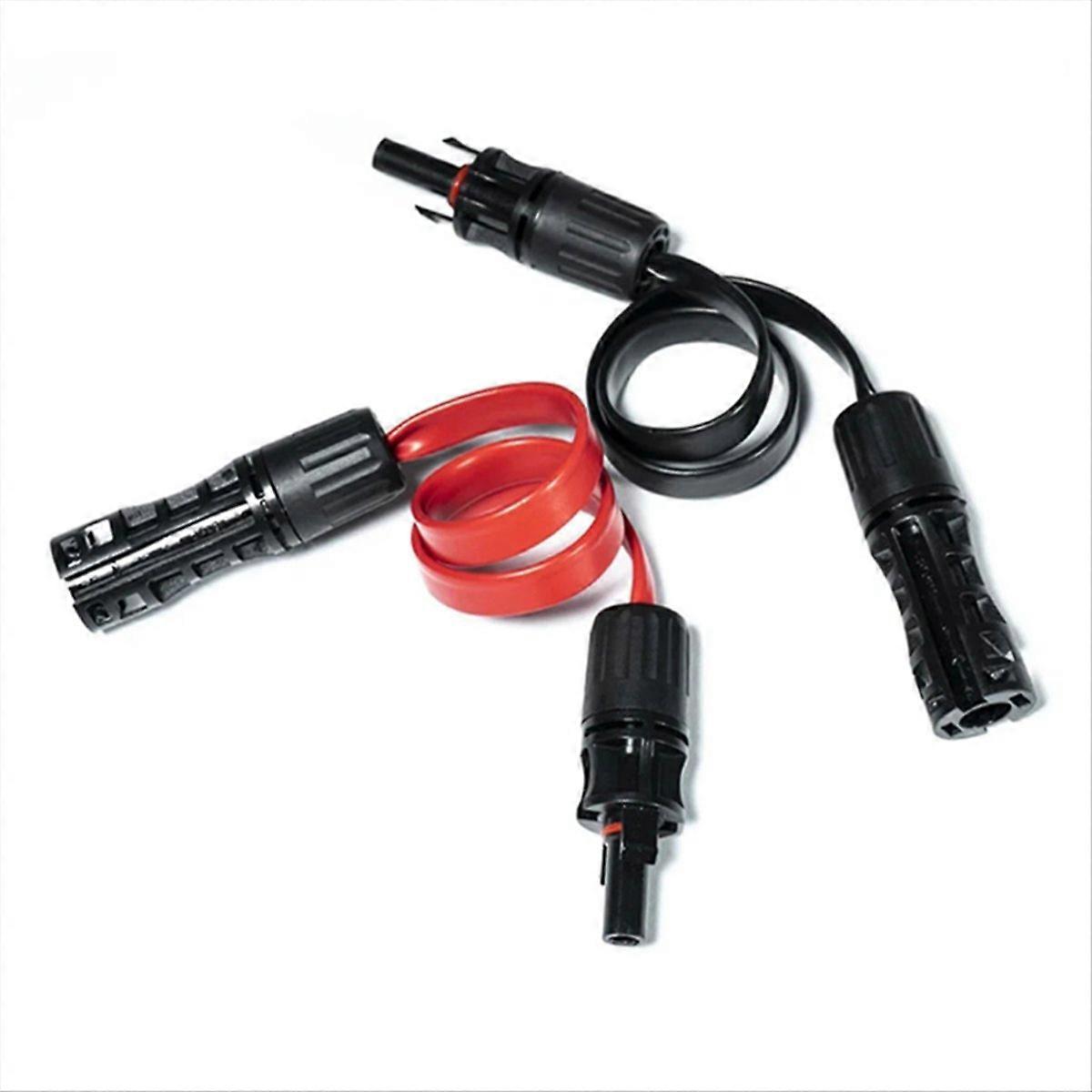 1Pair Solar Panel Flat Photovoltaic Extension Cable