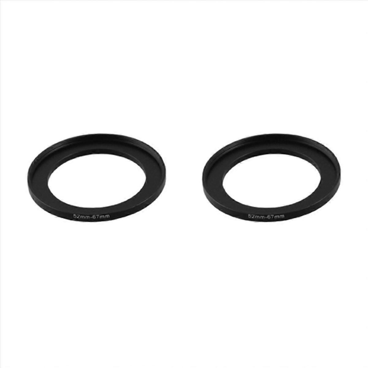 2pcs 52mm-67mm Camera Replacement Lens Filter Step Up Ring Adapter