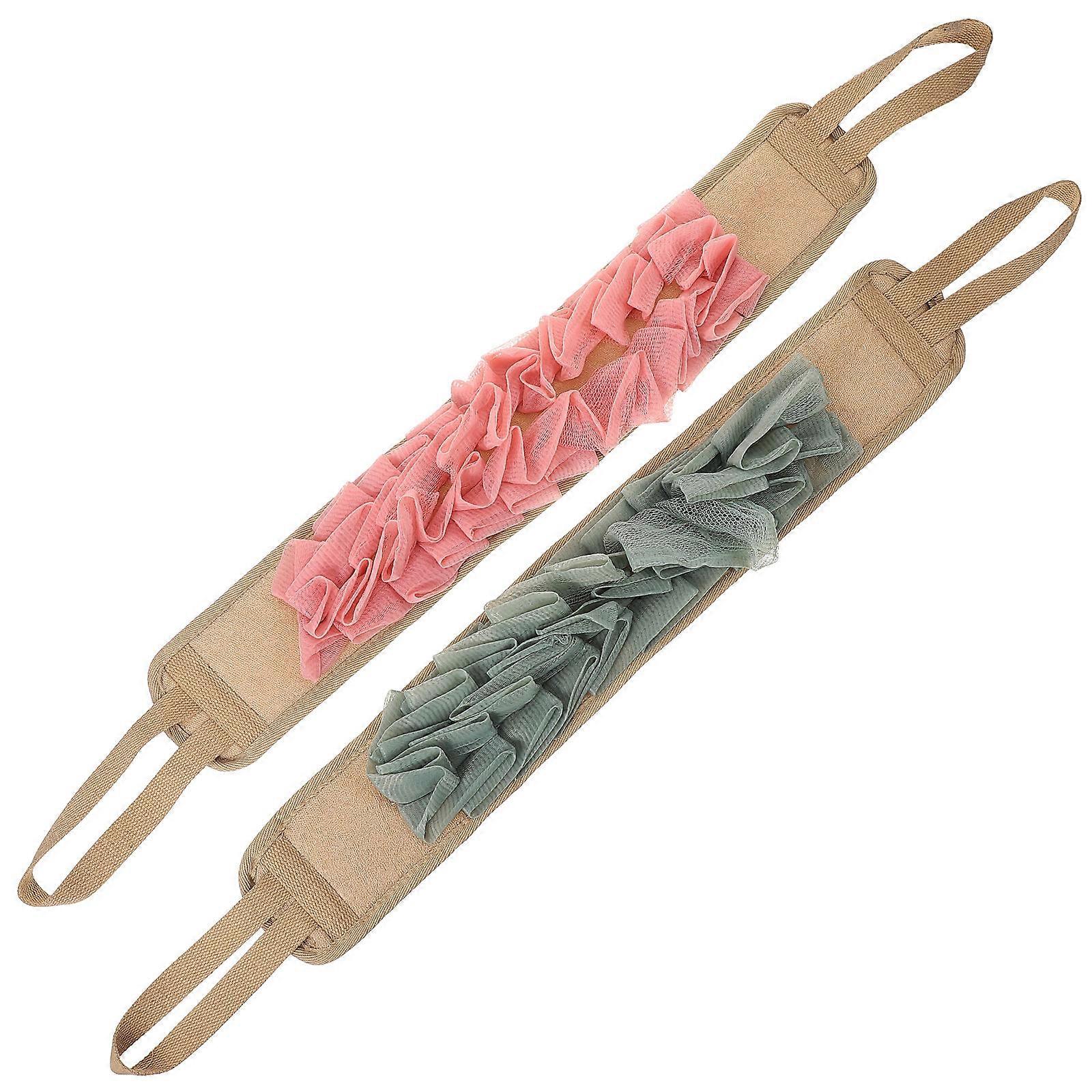 Shower Body Scrubber Double-Sided Bath Towel for Effective Cleaning 2Pcs