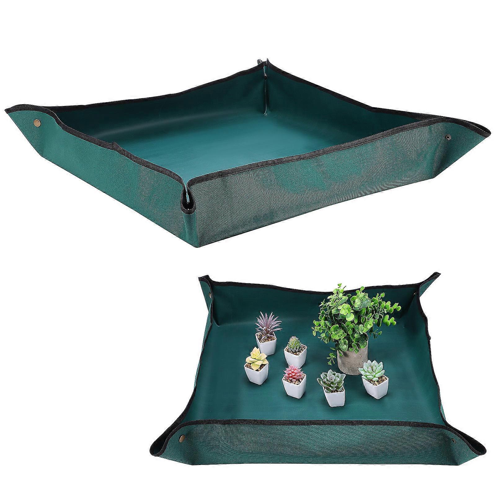 Potting Tray For Soil Gardening Mat 75X75CM Non-Slip With Multi-Purpose Function 1Pack