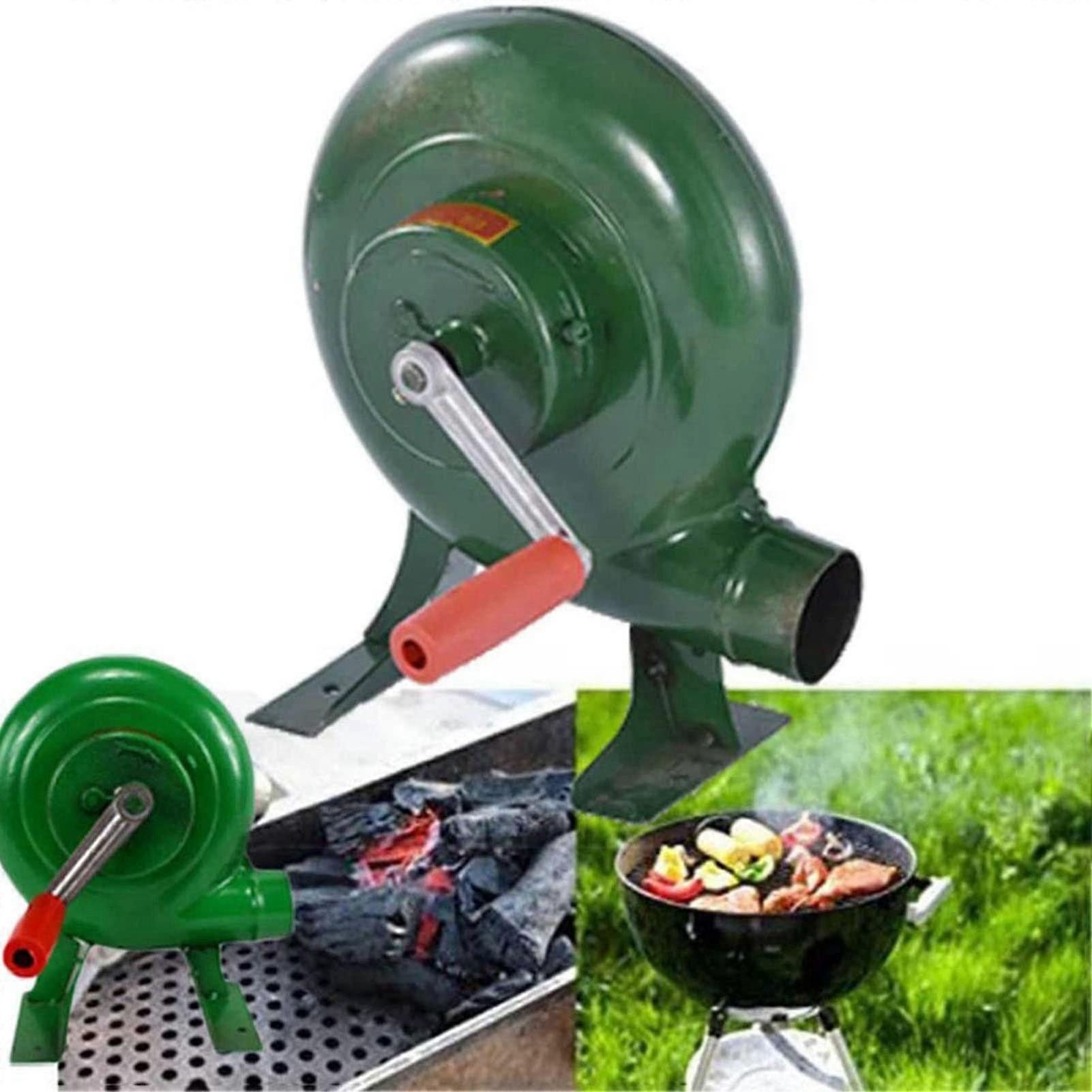 BBQ Forge Blower 300W Variable Speed Hand Crank Air Blower for Blacksmith Forge and Fireplace