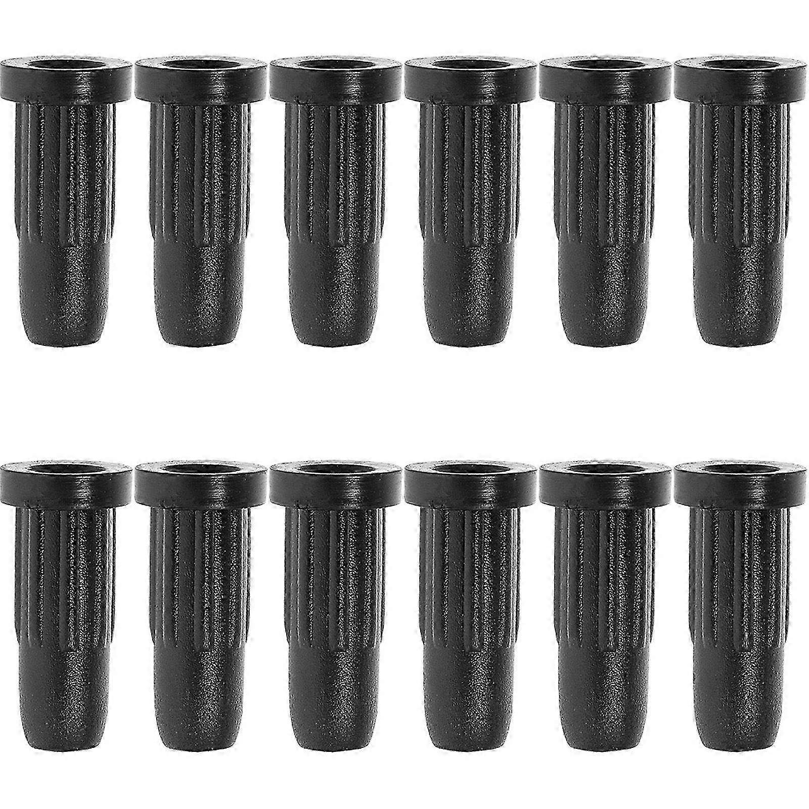 Black 30pcs Caster Socket Sleeve Plastic Stem Socket Inserts for Office Chair Wheels Replacement Acc