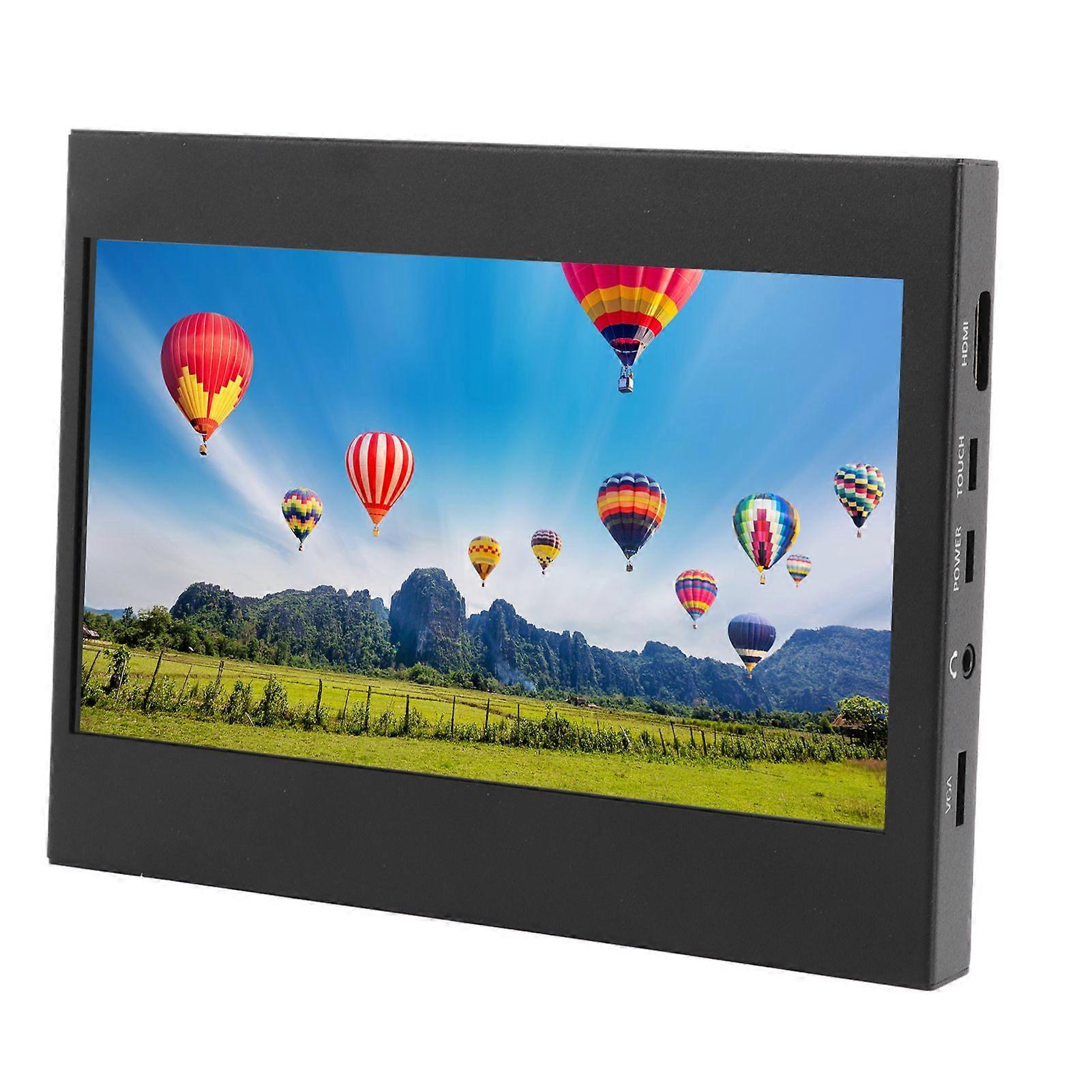 7 Inch Capacitive Touch Screen Display Portable HD Color Screen Display Support HD Multimedia Interface VGA Input Interface