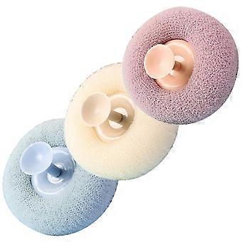 Juego de esponjas de ducha de 3 piezas, esponja de baño de malla suave para una exfoliación delicada y un baño de espuma abundante.
