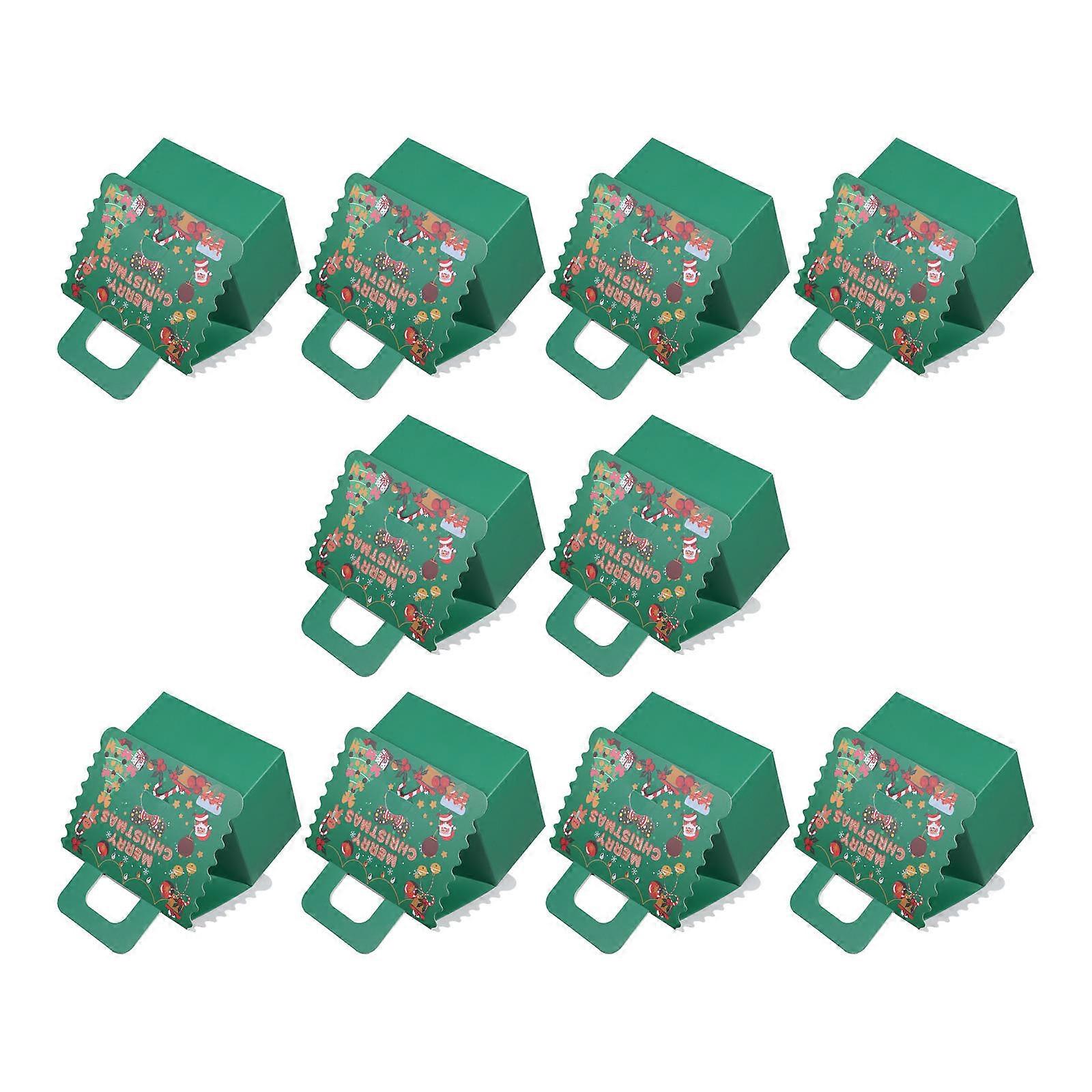 20Pcs Christmas House Shaped Candy Boxes for Wrapping Boxes