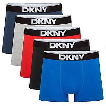 DKNY Mens Walpi Doux Respirant Ajusté 5 Pack Boxer Slips