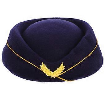 Flight Attendant Hat Dark Blue for Costume Decor Lightweight Durable Beret