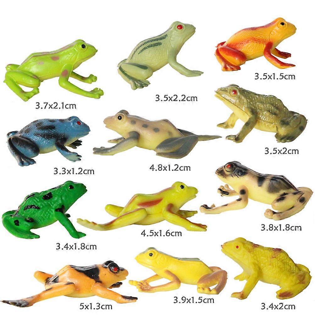 Plastic Figure Model for Kids 12Pcs Simulation Toad Toy Set