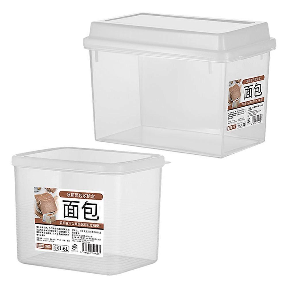 Airtight Bread Storage Container for Kitchen Countertop Use 2Pcs Plastic