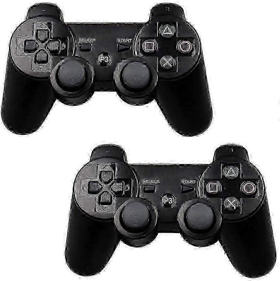 2Pcs Wireless Game Controller with Vibration, Motion Sensing, Rechargeable Battery, Compatible with PS3