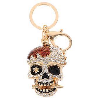 Key Chain Pendant Rhinestone Punk Style Key Hanging Daily Use Alloy 2x4x12cm 1Pcs