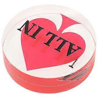 Acrylic Red Dealer Button for Poker Accessories