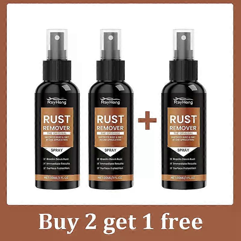 3x Rust Remover Spray, Car Scratch & Metal Rust Removal