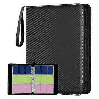 9 Pocket Trading Card Binder, Holds 1080 Cards , Zipper PU Card Folder Holder compatible with MTG, TCG, Baseball, Sports Cards