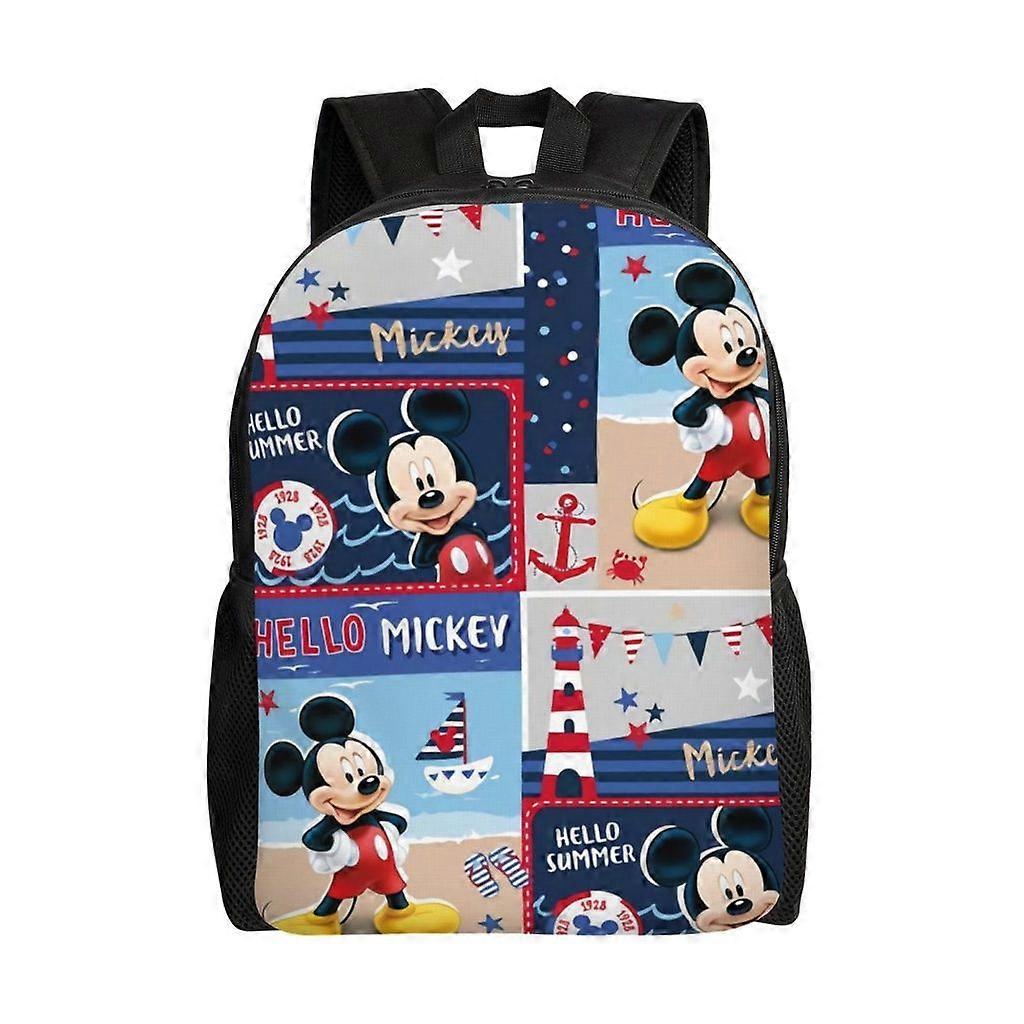 JG1957 Mickey Mouse Backpack Teenager School Bag Canvas Notebook Backpack Bag Unisex