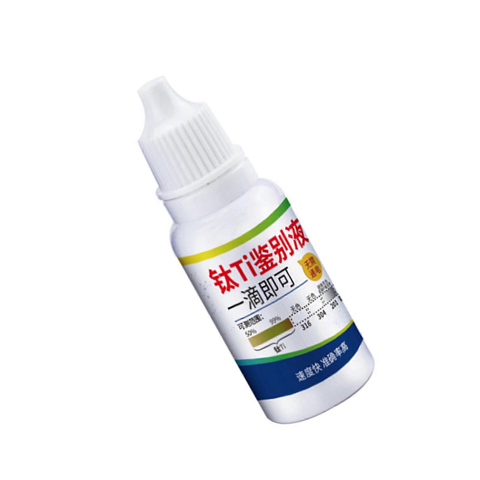 Reliable Titaniums Alloy Testing Solution Titaniums Detection Liquid with Quick Result for Materials Verification Multicolor