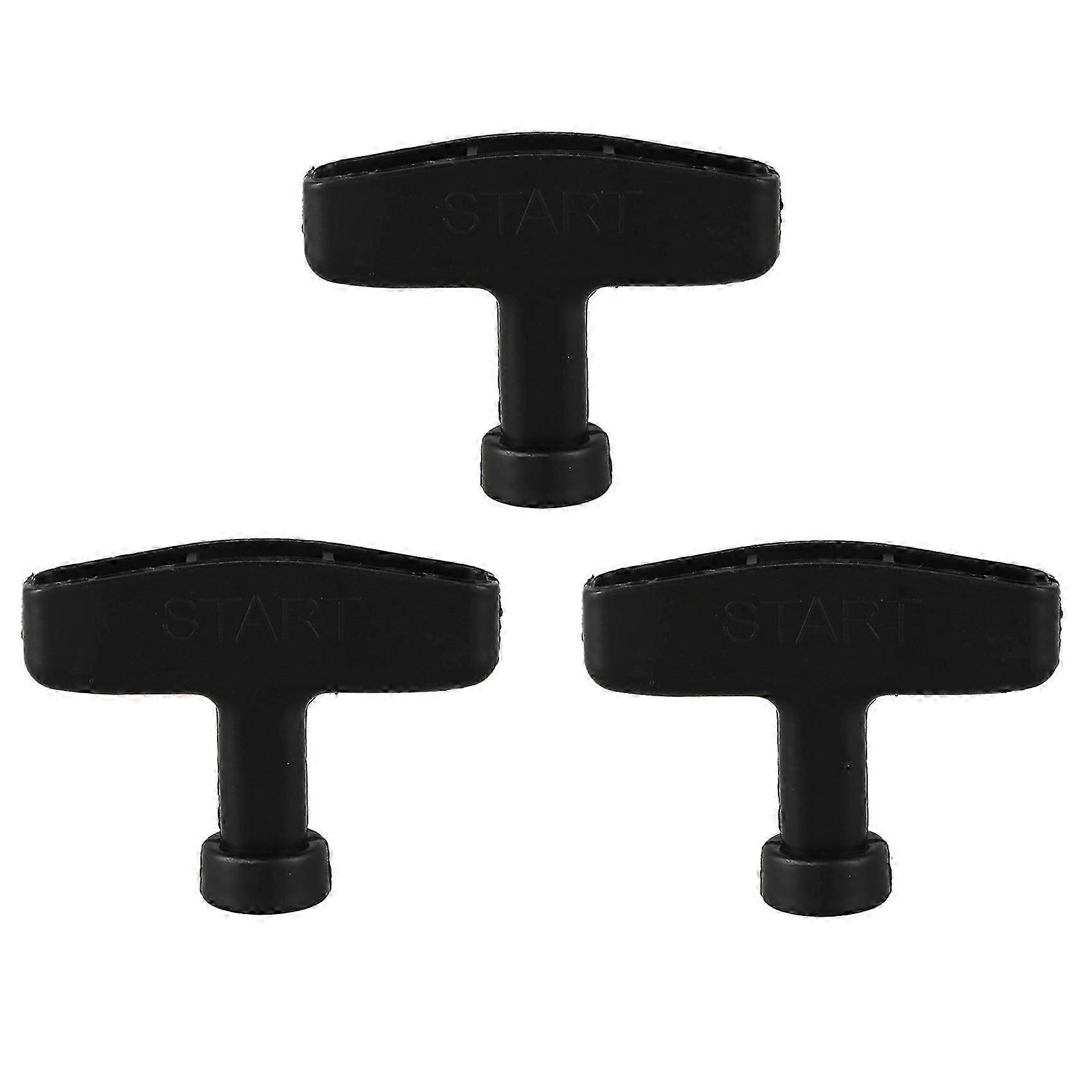 3X Replacement Recoil Starter Pull Handle Grip Black compatible withMotor
