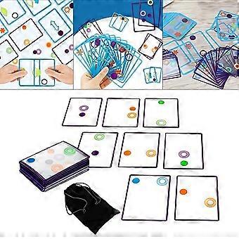 60-Piece Spatial Logic Puzzle Game - Transparent Overlay Cards for Kids & Adults - Fun & Engaging Logic Training