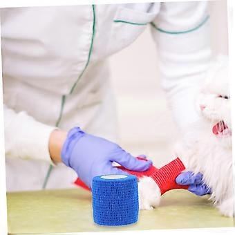 Verpakking van 6 zelfklevende, ademende vingerverbanden voor huisdieren, multifunctionele elastische verbanden, geschikt voor de verzorging van hondenpoten en -staarten, 5 cm x