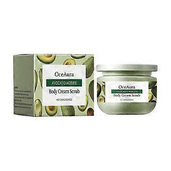 Oceaura Avocado-Körperpeeling reinigt, entfernt abgestorbene Hautzellen, verjüngt, spendet Feuchtigkeit, hydratisiert und macht die Haut weich
