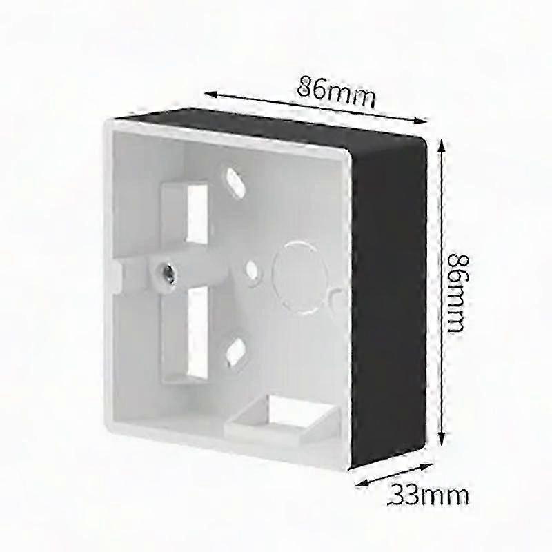86mm Plastic External Mounting Box Standard 86 Type Wall Surface Switch Socket Box Depth 35mm for Electrical Installation